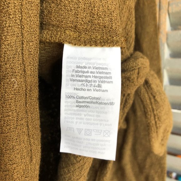 Madewell Texture & Thread Modern Side Tie Top Weathered Olive Sz S NWT - Picture 13 of 13